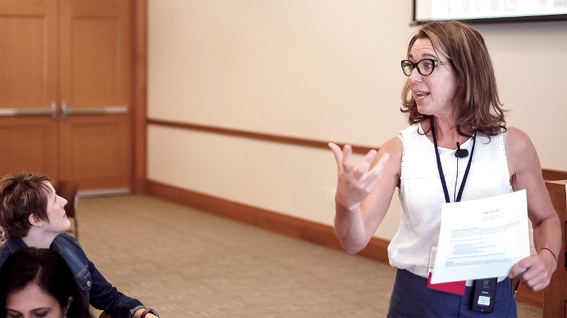 Photo of Susan Shapiro presenting at a learning event