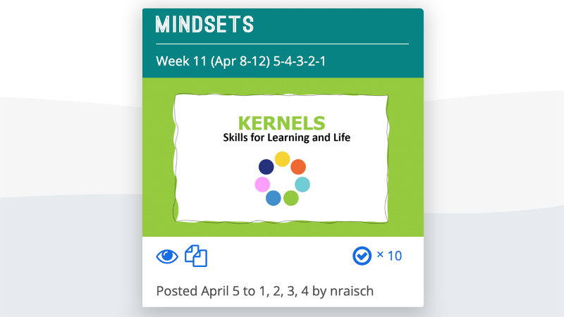 Screenshot of the Mindsets from Kernelsfolio